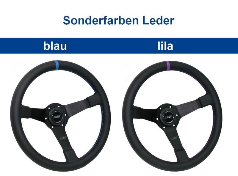 Set Luisi Mirage Sportlenkrad Leder schwarz geschüsselt & Nabe Audi A4 ab 2004 W7318